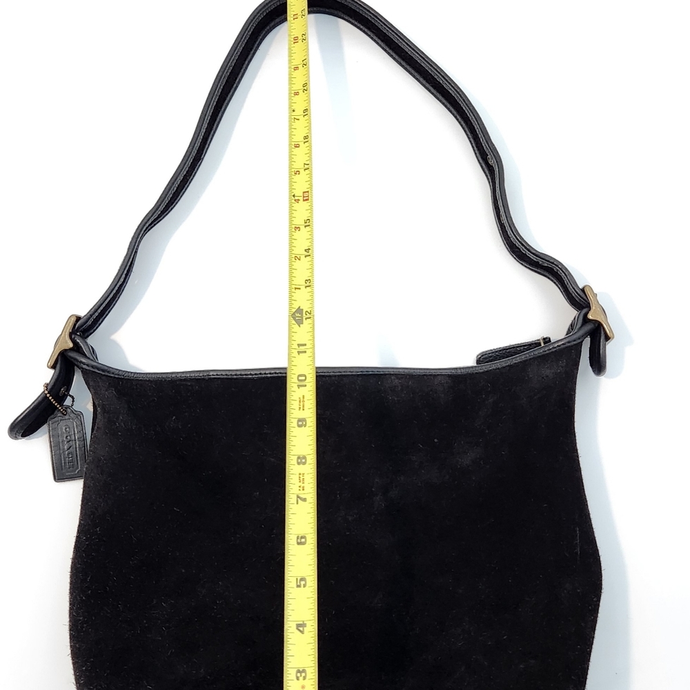 1996 VINTAGE LUXURIOUS lovely Coach Berkeley XL BLACK Bucket Duffle bag - Picture 3 of 13